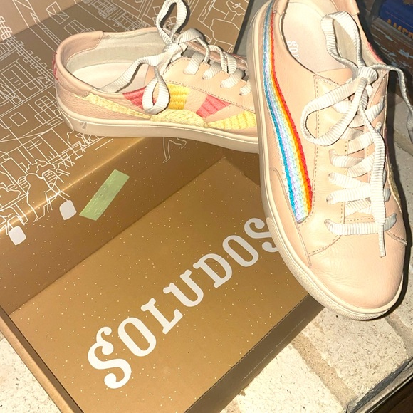 Soludos Ibiza embroidered rainbow wave sneaker - Picture 2 of 6